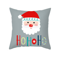 HKM-089427 Nordic Christmas Pillowcase in Peach Fur - 45x45cm Decorative Cushion Cover for Home and Holiday Decor