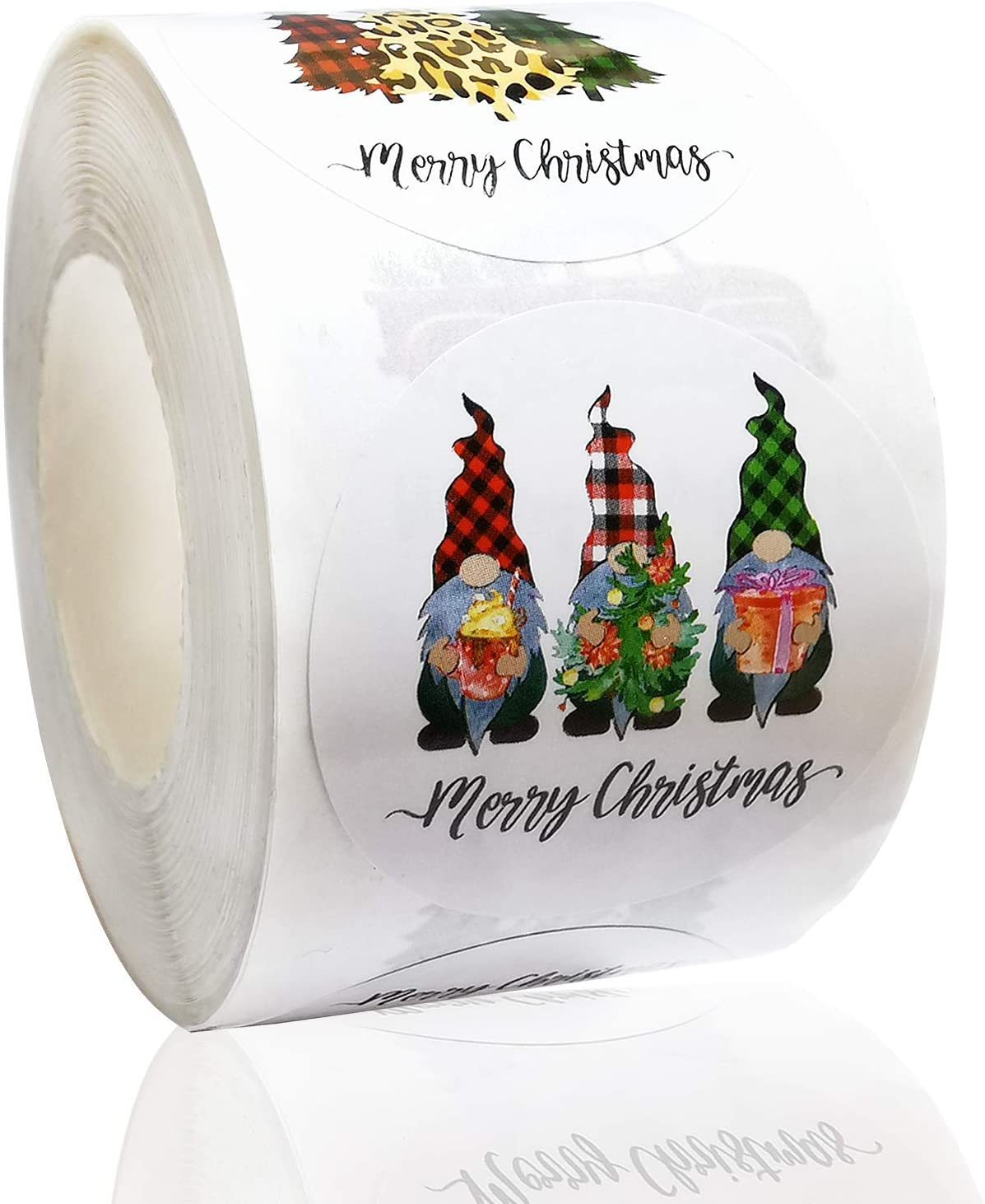 HKM-089491 Christmas Gift Wrap Stickers - Decorative Polyethylene Roll for Packaging and Home Decor