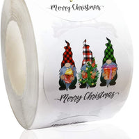 HKM-089491 Christmas Gift Wrap Stickers - Decorative Polyethylene Roll for Packaging and Home Decor