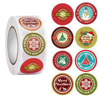 HKM-089491 Christmas Gift Wrap Stickers - Decorative Polyethylene Roll for Packaging and Home Decor