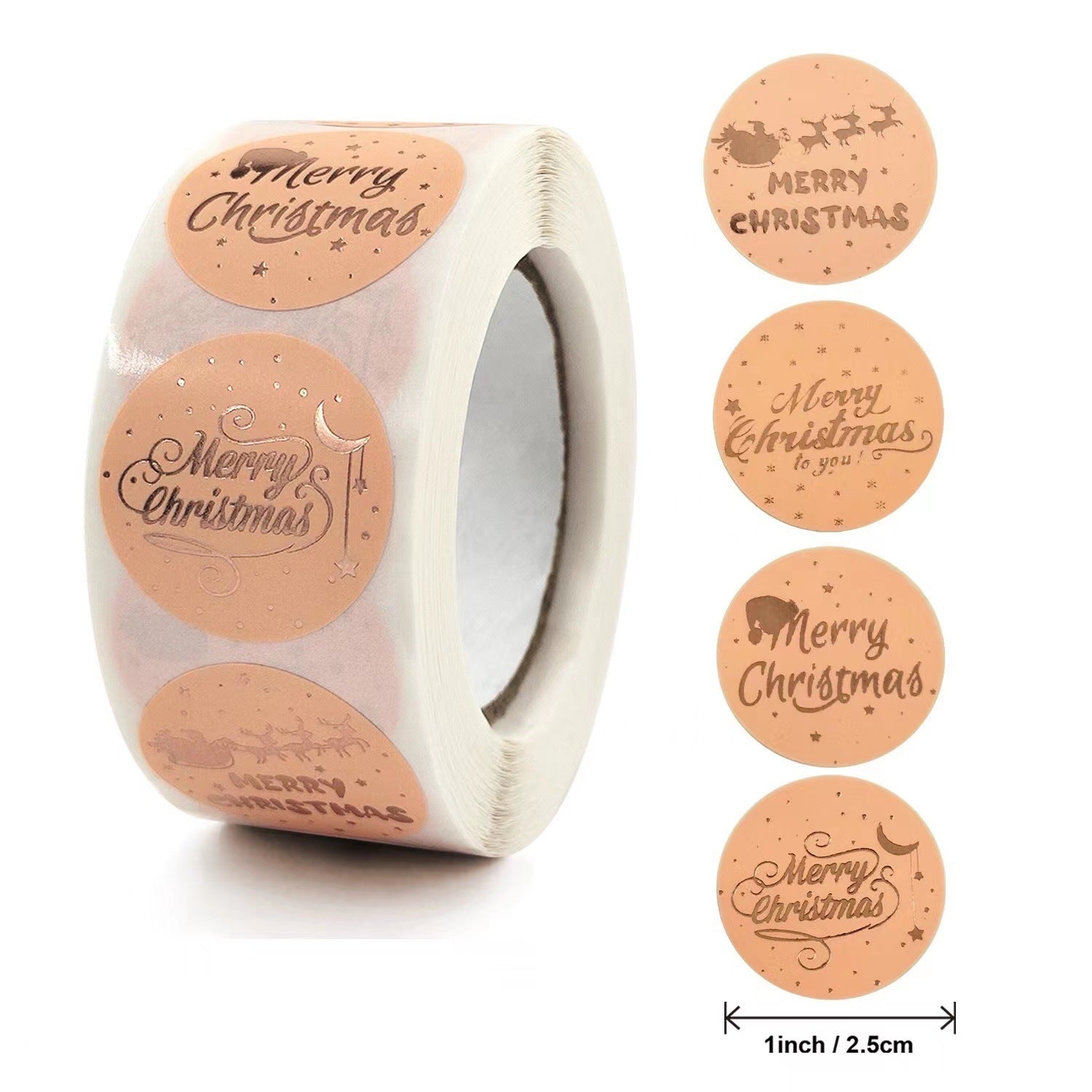 HKM-089491 Christmas Gift Wrap Stickers - Decorative Polyethylene Roll for Packaging and Home Decor