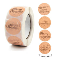 HKM-089491 Christmas Gift Wrap Stickers - Decorative Polyethylene Roll for Packaging and Home Decor