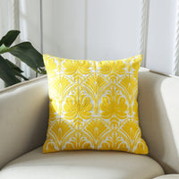 HKM-089491 Geometric Embroidery Cushion - Modern Design Cotton Throw Pillow 45x45cm