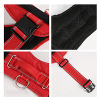 HKM-089555 Comfortable Oxford Cloth Dog Chest Strap with Breathable Mesh Lining and Reflective Ribbon
