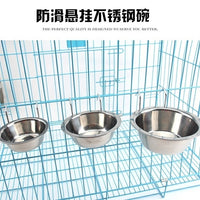 HKM-089555 Hanging Stainless Steel Dog Food Bowl - Available in Small, Medium, and Large Sizes