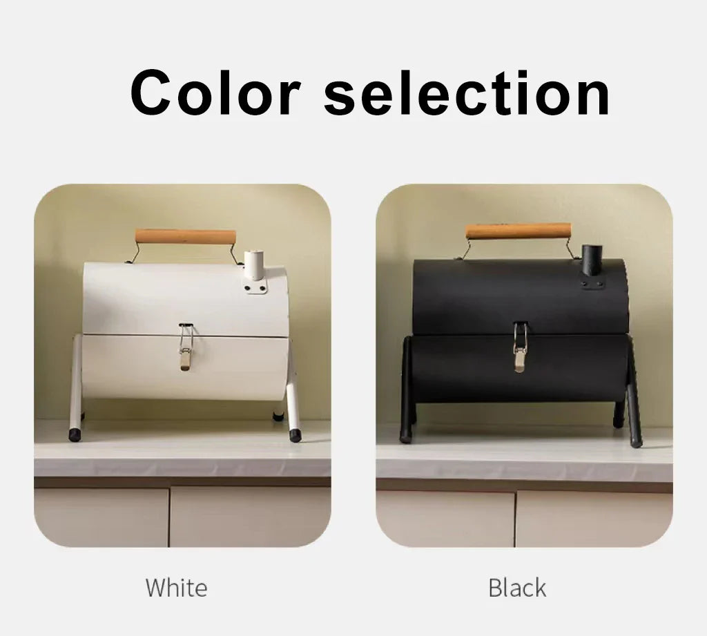 KTX-089555 Portable Folding BBQ Grill for Outdoor Cooking - Practical Black Design