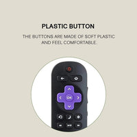 HKM-089555 Roku Remote Control for TV - 8m Transmission Distance, Black