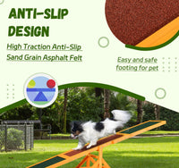 HKM-089683 Wooden Dog Agility Seesaw for Training and Exercise, Weather-Resistant, 71 L, Natural Finish