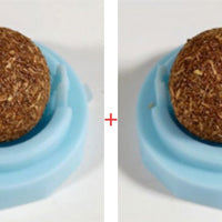 HKM-089811 3pcs Lot Self-adhesive Rotated Catnip Lick Ball