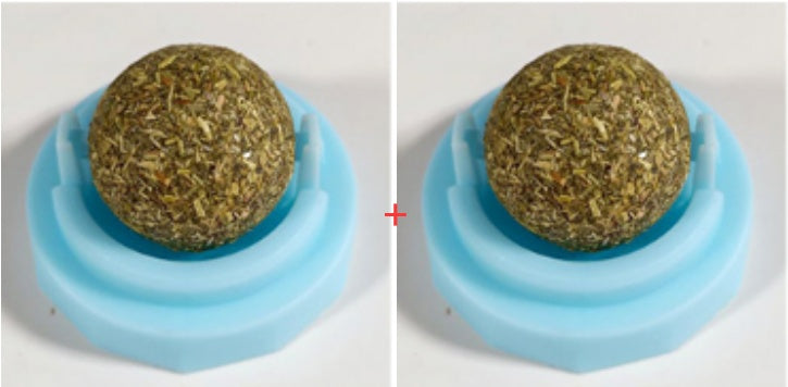 HKM-089811 3pcs Lot Self-adhesive Rotated Catnip Lick Ball