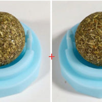HKM-089811 3pcs Lot Self-adhesive Rotated Catnip Lick Ball