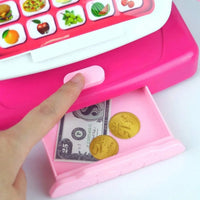 HKM-089875 Kids Pretend Play Shopping Cash Register Toy with Sound and Flashing Features - Age 4-14 Years