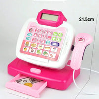 HKM-089875 Kids Pretend Play Shopping Cash Register Toy with Sound and Flashing Features - Age 4-14 Years