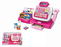 HKM-089875 Kids Pretend Play Shopping Cash Register Toy with Sound and Flashing Features - Age 4-14 Years
