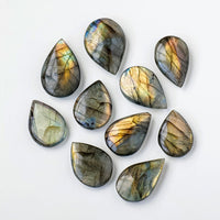HKM-089875 Labradorite Blue Light Crystal Droplet Stone - 3-4cm, Modern Simplicity Decor