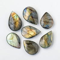 HKM-089875 Labradorite Blue Light Crystal Droplet Stone - 3-4cm, Modern Simplicity Decor