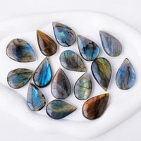 HKM-089875 Labradorite Blue Light Crystal Droplet Stone - 3-4cm, Modern Simplicity Decor