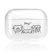 HKM-089939 Cartoon Protective Case for AirPods Pro - Colorful Design, PC Material