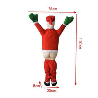 HKM-090003 Santa Pants Christmas Wall Climbing Ornament - Festive Polyester Decoration, 170cm