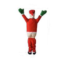 HKM-090003 Santa Pants Christmas Wall Climbing Ornament - Festive Polyester Decoration, 170cm