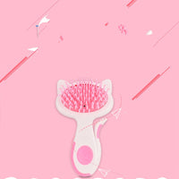HKM-090131 Cat Comb for Grooming - Pink, 7.2cm Wide, 13cm High, ABS Resin and Nylon
