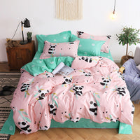 HKM-090195 Four-Piece Polyester Bedding Quilt Cover Set with Pillowcases - Personalized Stylish Design for Various Bed Sizes