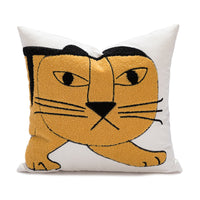 HKM-090259 Eye-catching Abstract Tiger Design Pillow Cover for Living Room - 45x45cm & 30x50cm Options