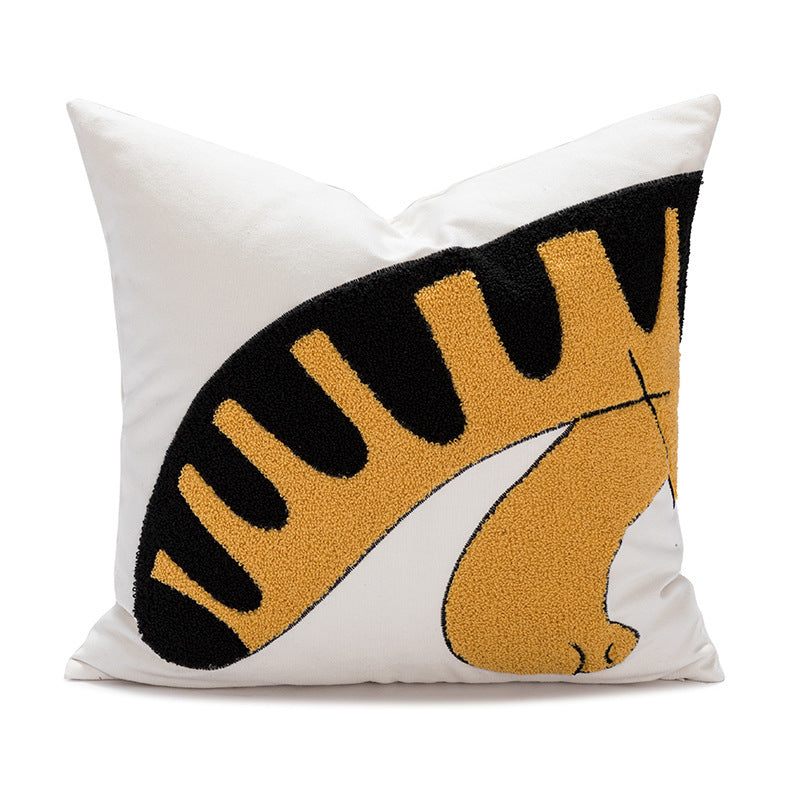 HKM-090259 Eye-catching Abstract Tiger Design Pillow Cover for Living Room - 45x45cm & 30x50cm Options