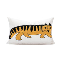HKM-090259 Eye-catching Abstract Tiger Design Pillow Cover for Living Room - 45x45cm & 30x50cm Options
