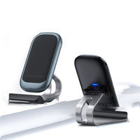 HKM-090259 Vertical Wireless Fast Charger for Mobile Phones - Type-C Interface, 10W & 15W Options in Black, Silver, Blue