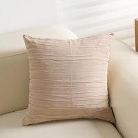 HKM-090323 French Vintage Style Polyester Cushion Pillow - Chenille, Mocha, Milk Tea, Brown, 45x45cm