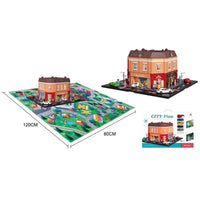 HKM-090451 Creative Urban Micro Landscape Parking Lot Toy Set with Diecast Car Vehicles
