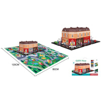 HKM-090451 Creative Urban Micro Landscape Parking Lot Toy Set with Diecast Car Vehicles