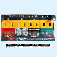 HKM-090451 Creative Urban Micro Landscape Parking Lot Toy Set with Diecast Car Vehicles