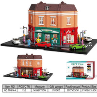 HKM-090451 Creative Urban Micro Landscape Parking Lot Toy Set with Diecast Car Vehicles