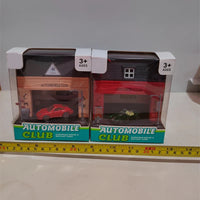 HKM-090451 Creative Urban Micro Landscape Parking Lot Toy Set with Diecast Car Vehicles