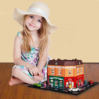 HKM-090451 Creative Urban Micro Landscape Parking Lot Toy Set with Diecast Car Vehicles