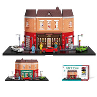 HKM-090451 Creative Urban Micro Landscape Parking Lot Toy Set with Diecast Car Vehicles