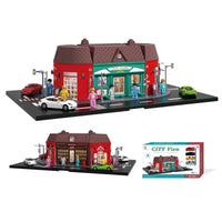 HKM-090451 Creative Urban Micro Landscape Parking Lot Toy Set with Diecast Car Vehicles