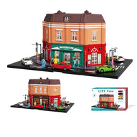 HKM-090451 Creative Urban Micro Landscape Parking Lot Toy Set with Diecast Car Vehicles
