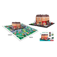 HKM-090451 Creative Urban Micro Landscape Parking Lot Toy Set with Diecast Car Vehicles
