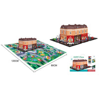 HKM-090451 Creative Urban Micro Landscape Parking Lot Toy Set with Diecast Car Vehicles