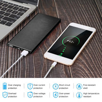 HKM-090579 Ultra-Thin 20000mAh Dual USB Power Bank with Smart Charging Technology and Built-in Flashlight