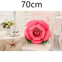 HKM-090643 Romantic Rose Plush Pillow - Soft Short Plush with PP Cotton Filling