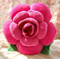 HKM-090643 Romantic Rose Plush Pillow - Soft Short Plush with PP Cotton Filling