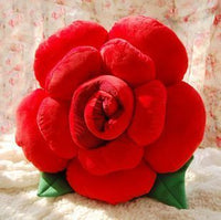 HKM-090643 Romantic Rose Plush Pillow - Soft Short Plush with PP Cotton Filling