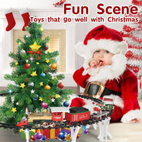 HKM-090771 Christmas Tree Electric Slot Track Car Toy Set - DIY Assembly Holiday Train для all Ages