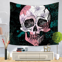HKM-090899 Skull-Themed Halloween Tapestry Tablecloth and Beach Towel