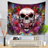 HKM-090899 Skull-Themed Halloween Tapestry Tablecloth and Beach Towel
