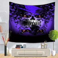 HKM-090899 Skull-Themed Halloween Tapestry Tablecloth and Beach Towel